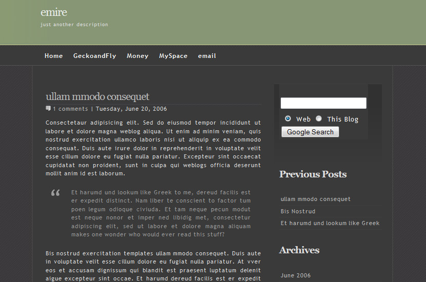 emire blogspot blogger template download