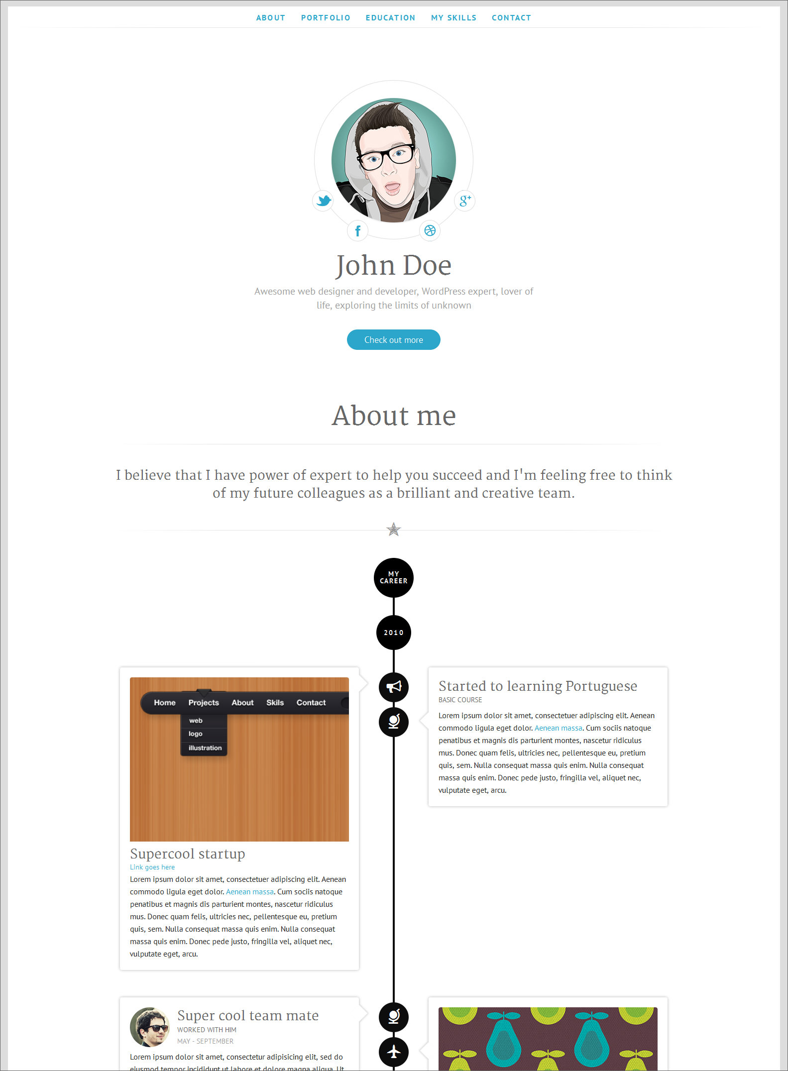 7 creative online cv resume template for web  graphic