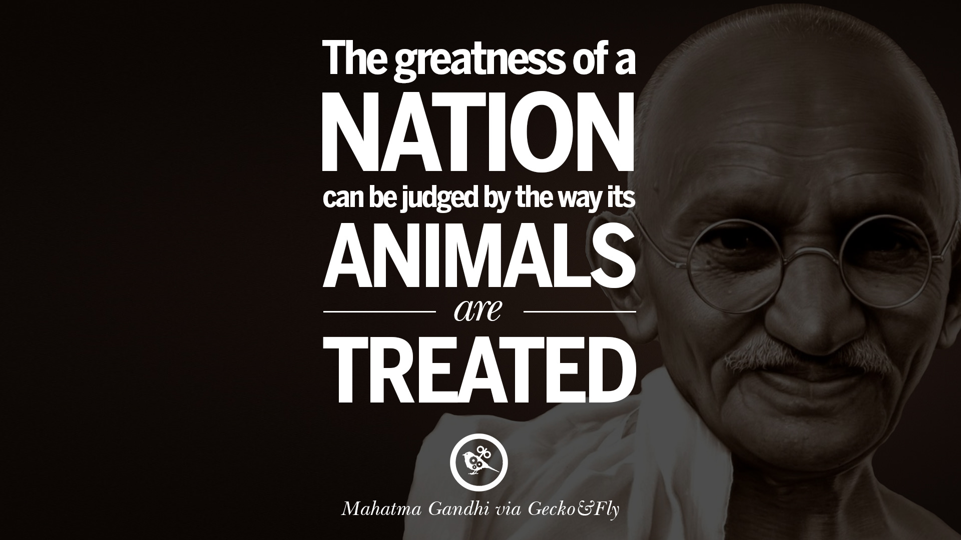 Mahatma Gandhi Quotes Treat Animals Leben Zitate