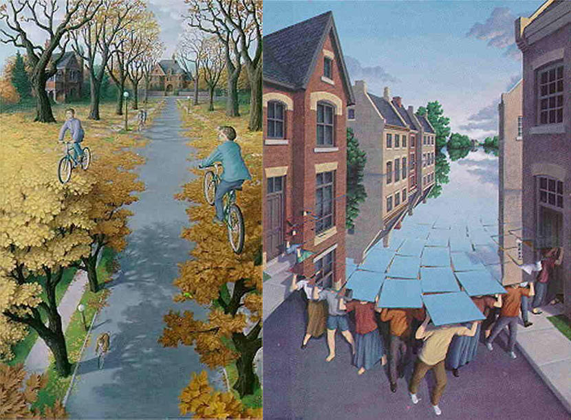 Seamless Optical Illusion Pictures, Paintings and Art Painting Optical Illusion