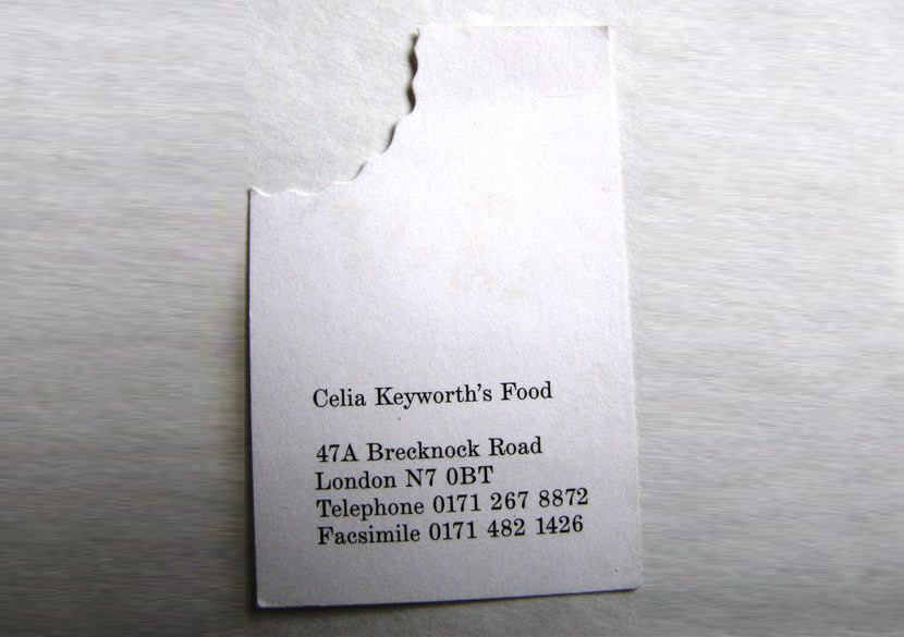 food restaurant dinner chief cook culinary business card cool