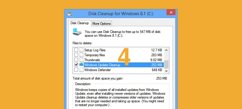windows cleanmgr disk space installation