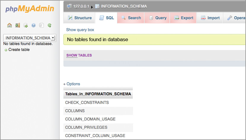 webmin phpmyadmin not found