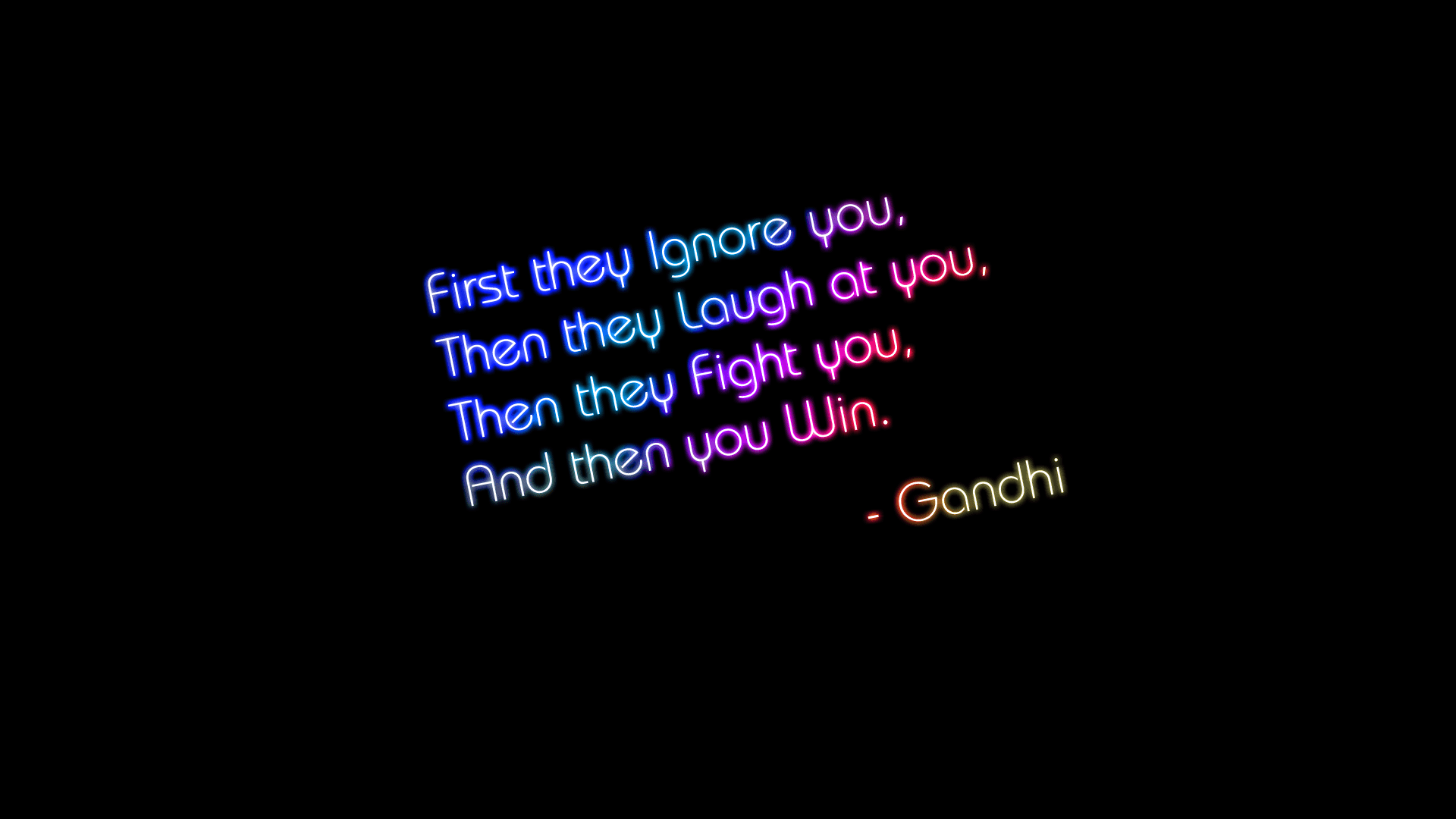 gandhi quote black background