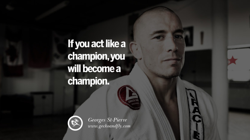 Inspirational Motivational Poster Amway or Herbalife If you ACT like a champion, you will BECOME a champion. - Georges St-Pierre