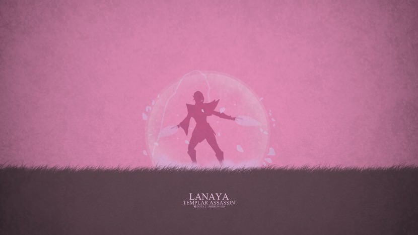 Templar Assassin Lanaya download dota 2 heroes minimalist silhouette HD wallpaper