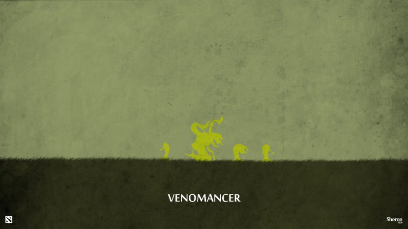 Venomancer download dota 2 heroes minimalist silhouette HD wallpaper