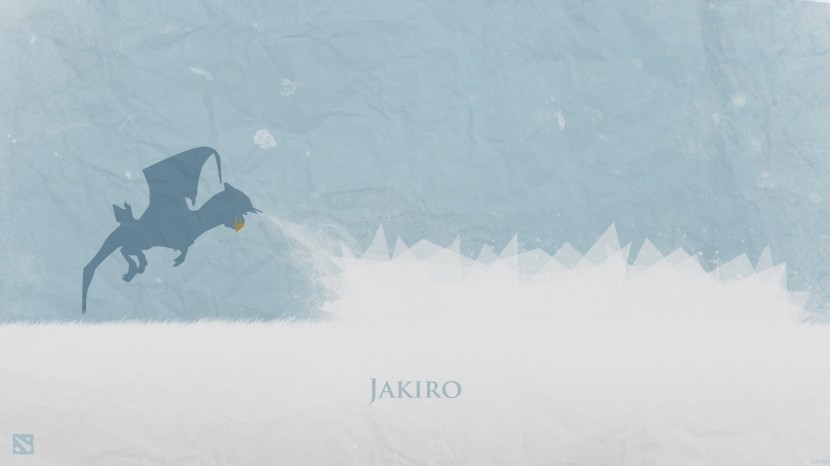 Jakiro download dota 2 heroes minimalist silhouette HD wallpaper