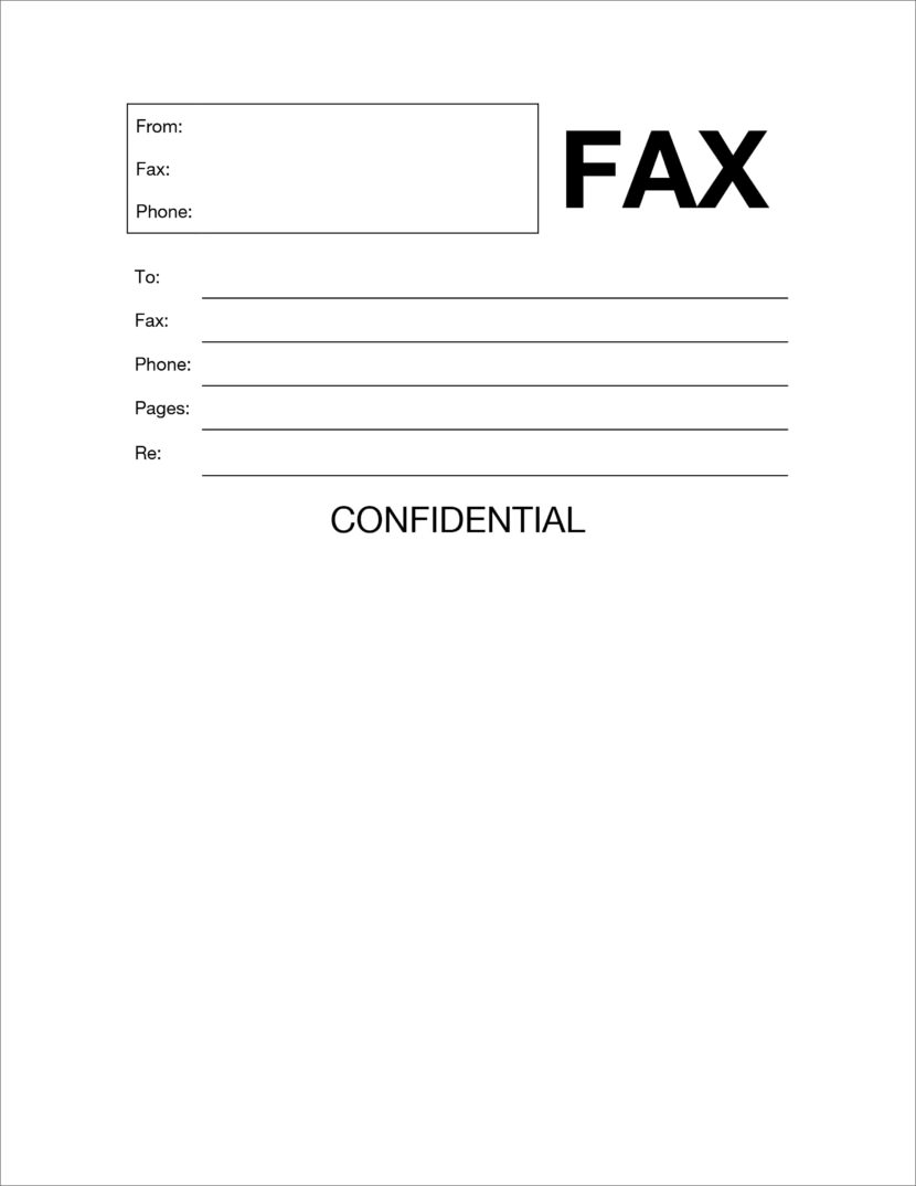 Printable Fax Coversheet