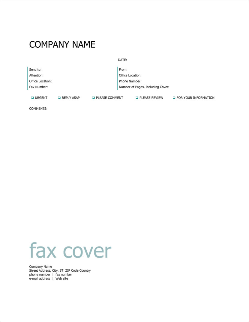 20 free fax cover templates sheets in microsoft office docx