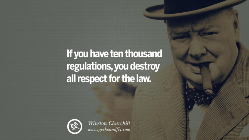 If you have ten thousand regulations, you destroy all respect for the law. Quote by Winston Churchill