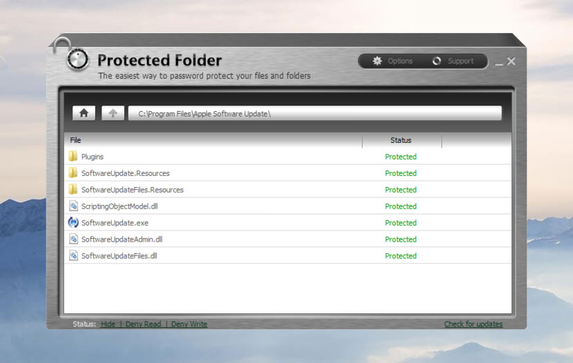 password protect file folder