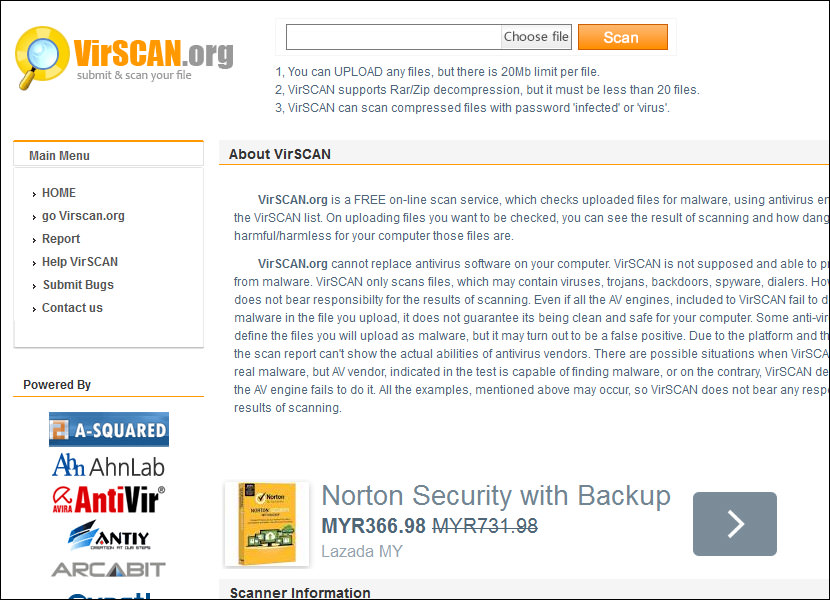 norton antivirus free online virus scan