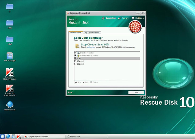 kaspersky rescue disk no network connection