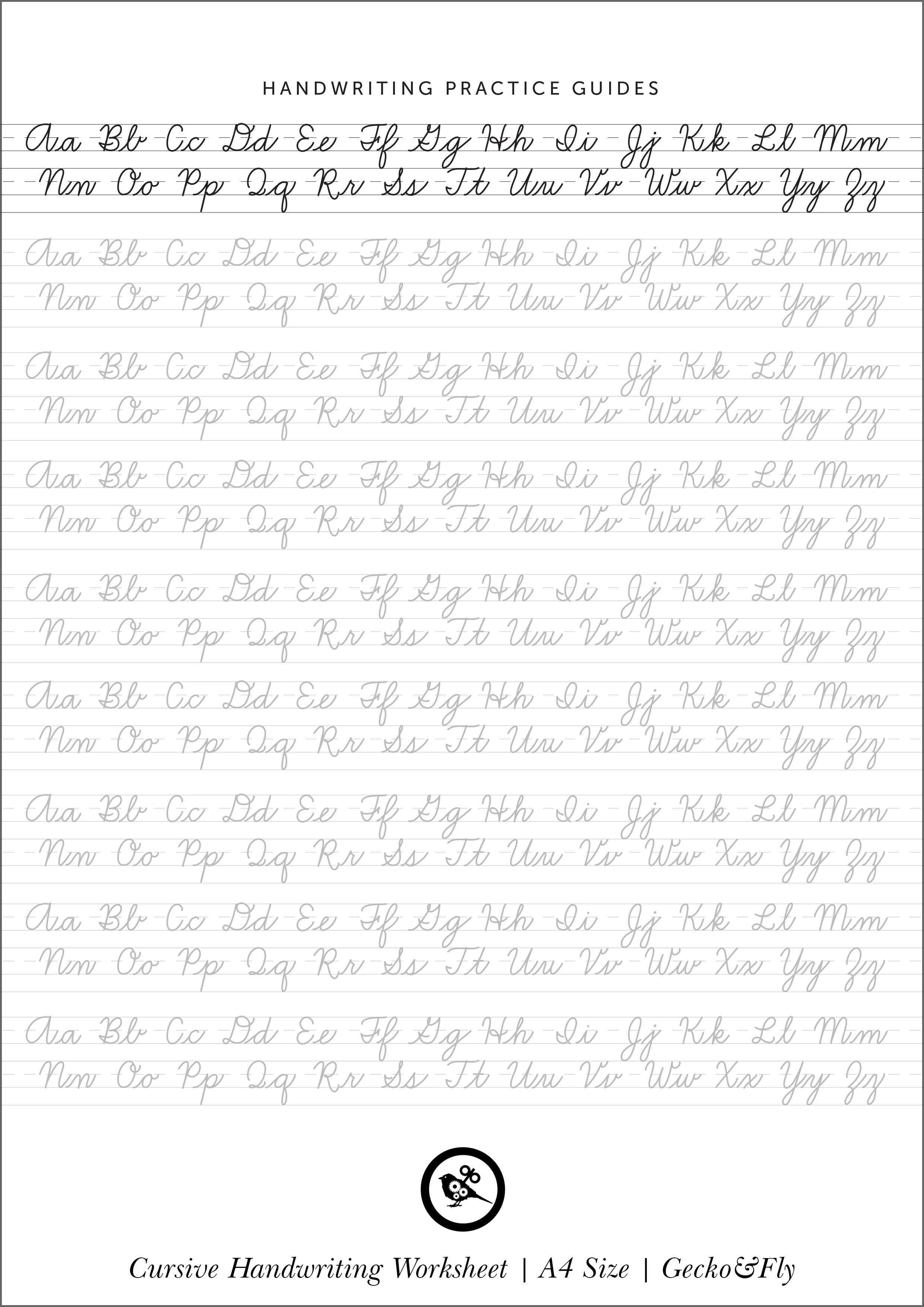 7 Printable Cursive Handwriting Worksheets For Beautiful Penmanship