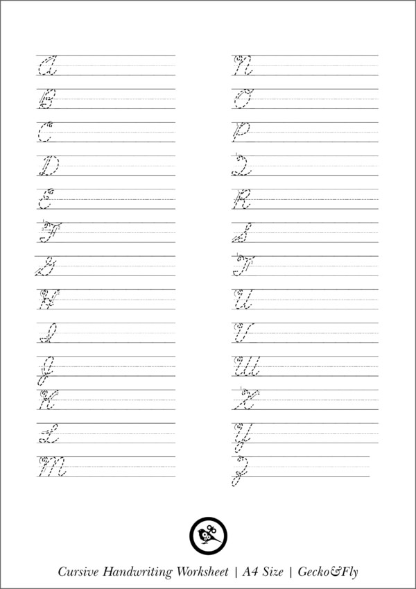 7 Printable Cursive Handwriting Worksheets For Beautiful Penmanship