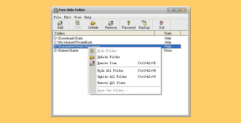 Free Hide Folder