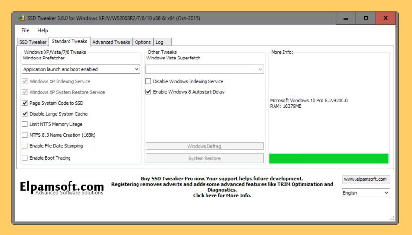 Elpamsoft SSD Tweaker