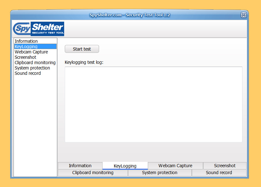 SpyShelter Security Test Tool