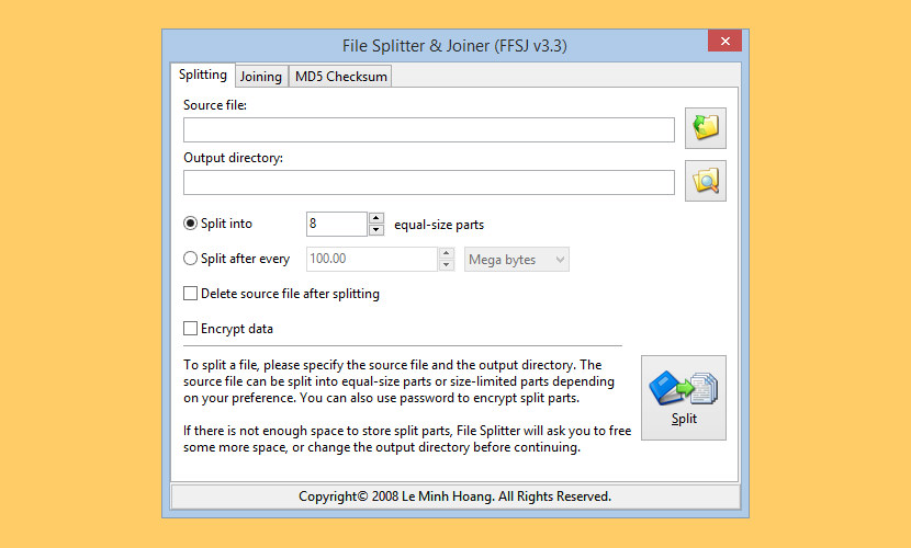 file splitter joiner