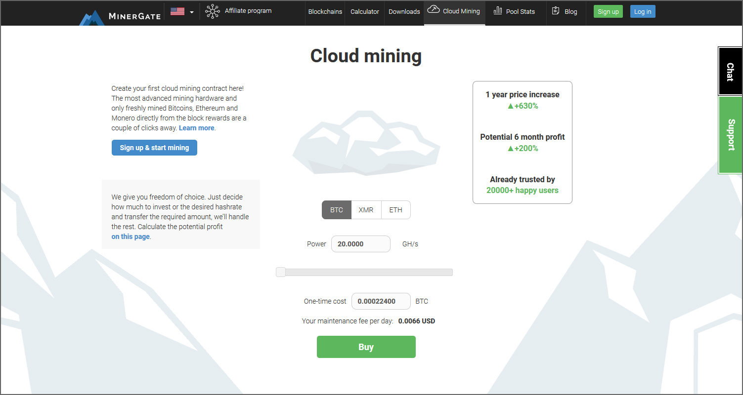 bitcoin cloud mining contract