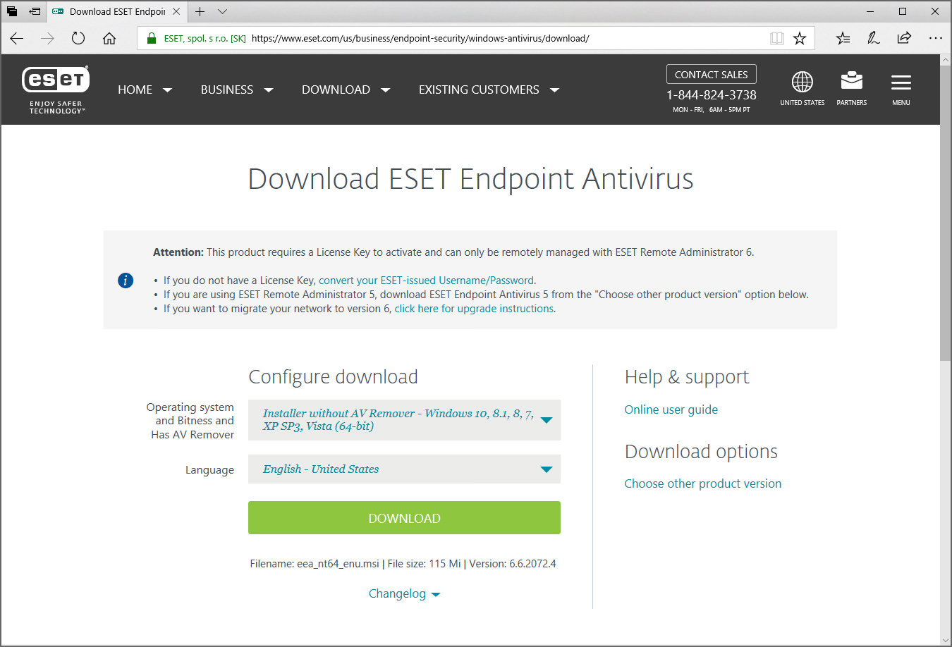 download the last version for windows ESET Endpoint Antivirus 10.1.2046.0