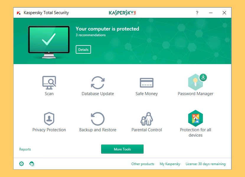 total security kaspersky secure connection