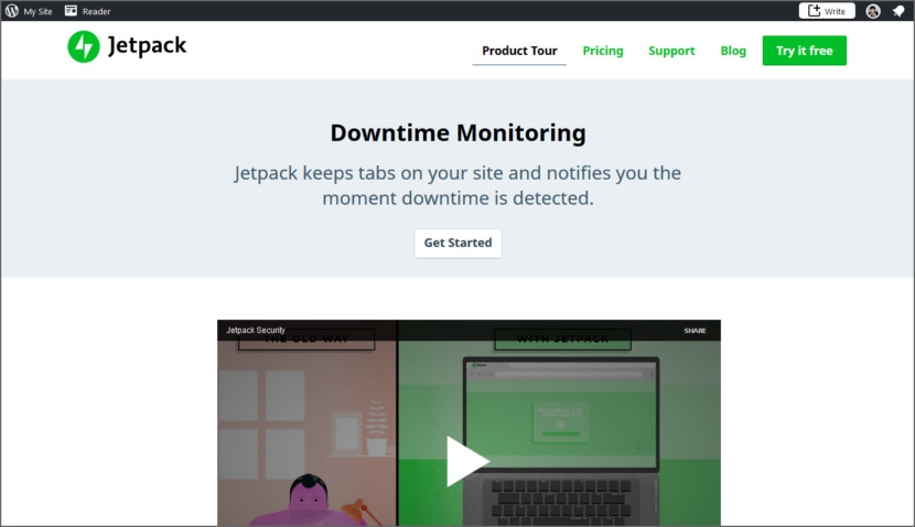 Jetpack’s Downtime Monitor