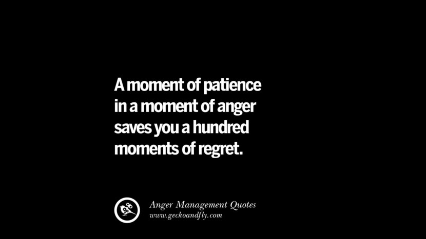 A moment of patience in a moment of anger saves you a hundred moments of regret.