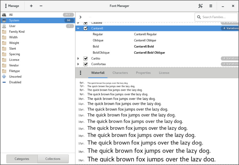 font viewer of my text