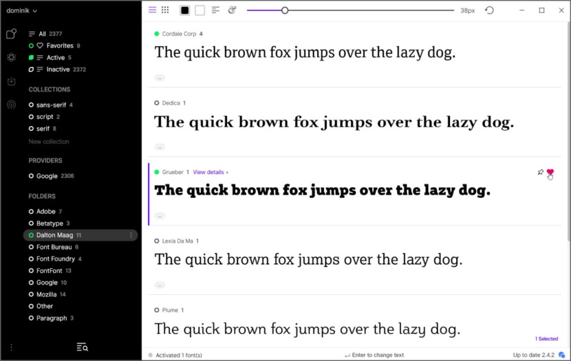 FontBase Free Font management