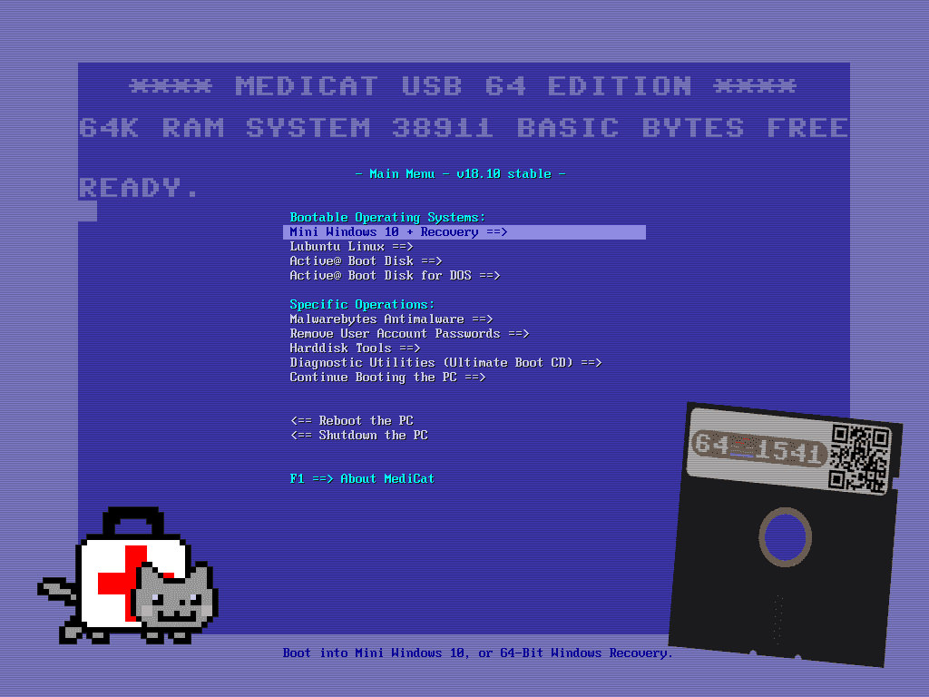 mini pe boot disk