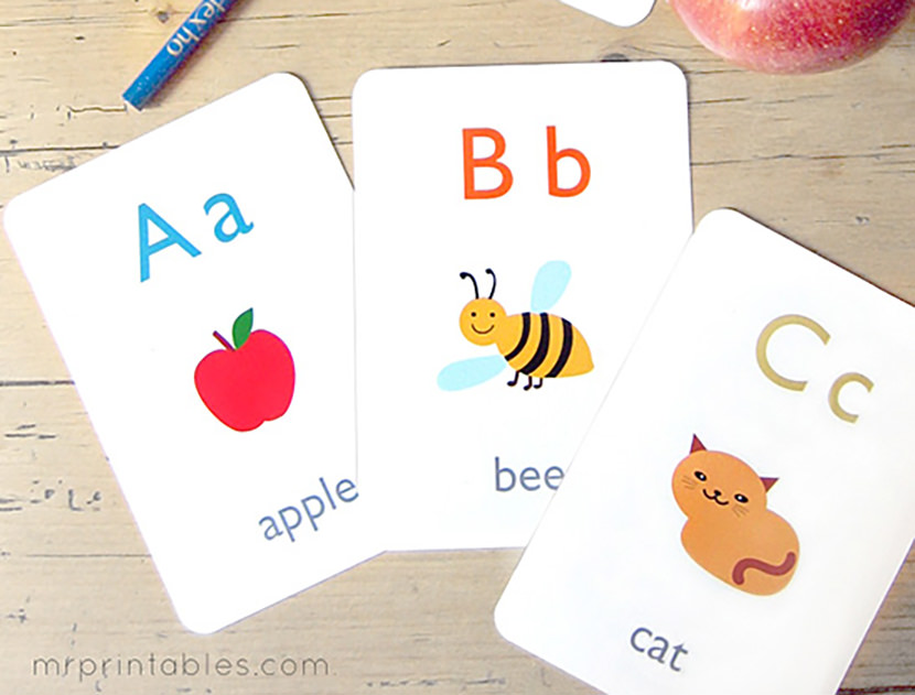 8 free printable educational alphabet flashcards for kids