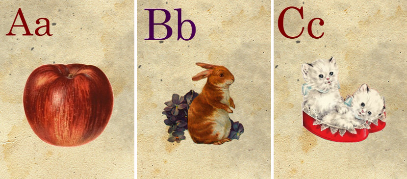 Sweetly Scrapped ABC Flash Cards