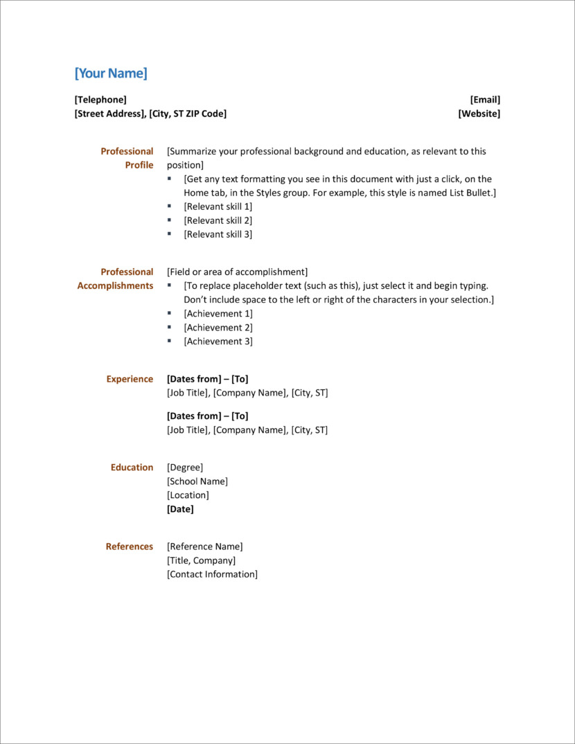 45 Free Modern Resume CV Templates Minimalist Simple