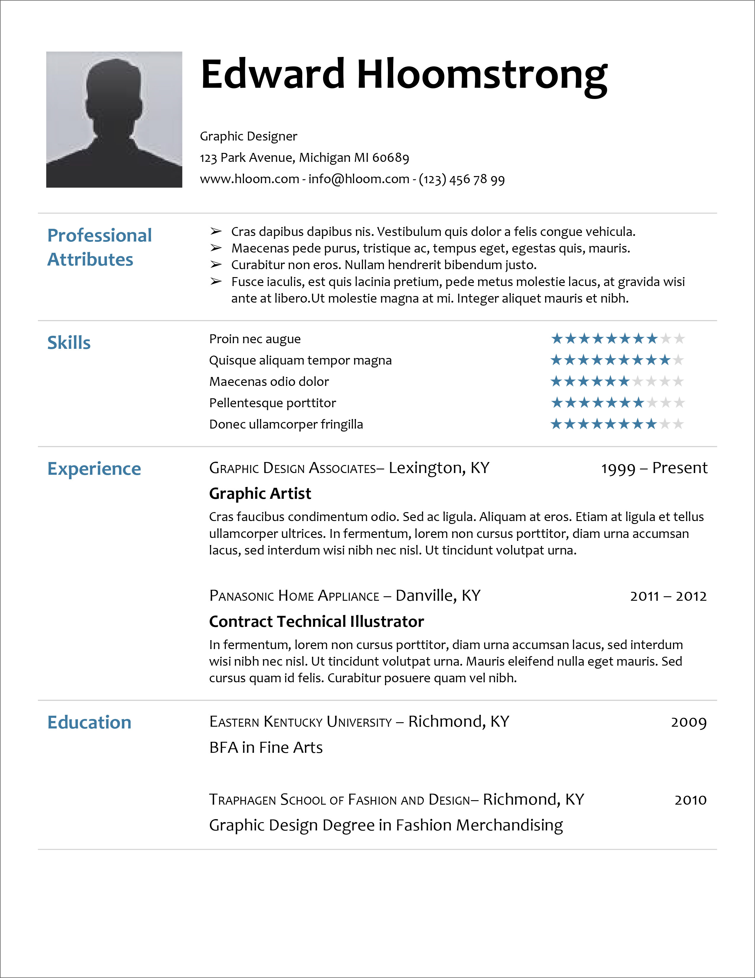 Microsoft word cv template download - acalabel