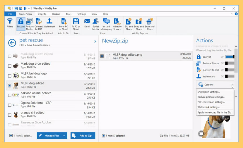 7zip vs winrar vs winzip