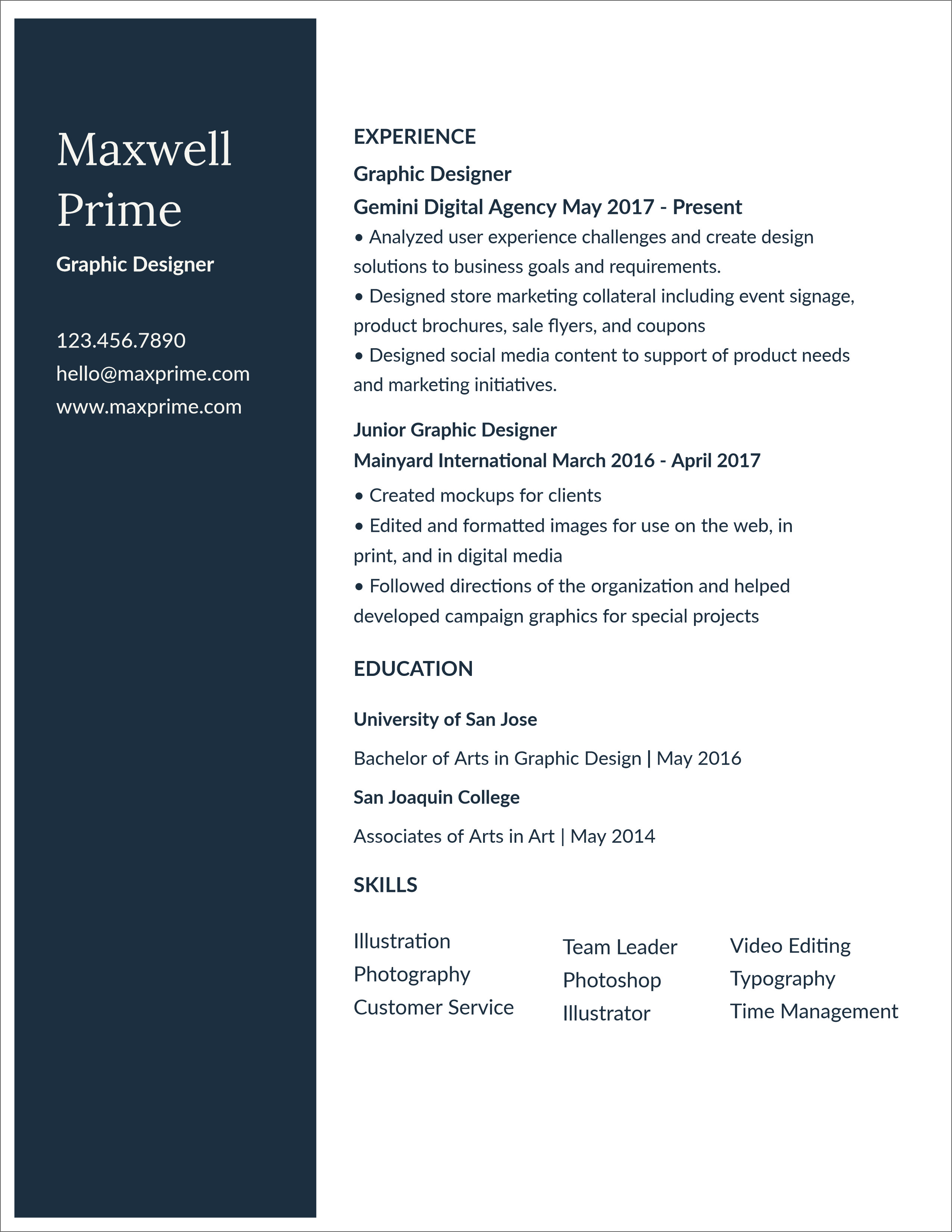 free resume template microsoft word download