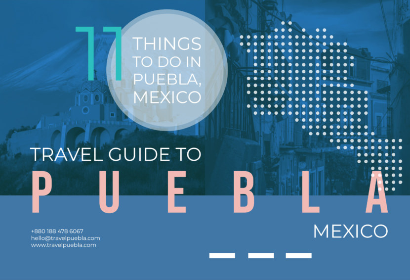 Screenshot of travel brochure template, Mexico design
