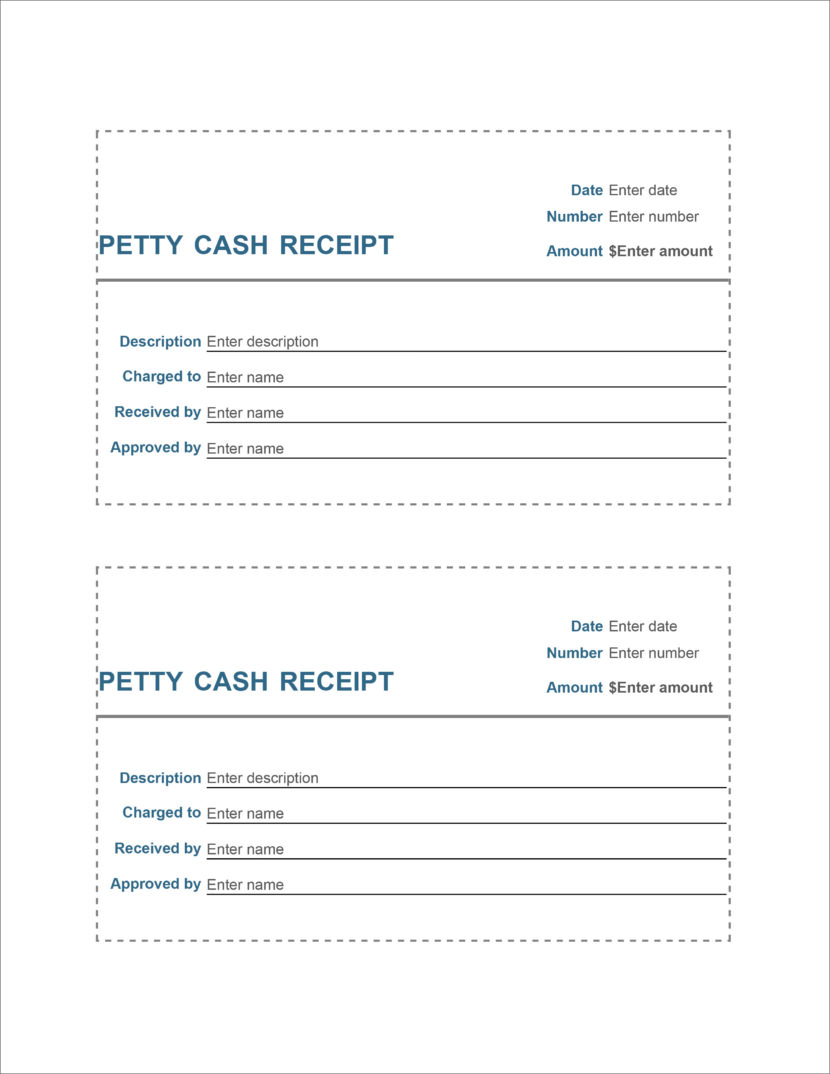 Screenshot of receipt template in Microsoft Office Word Docx format