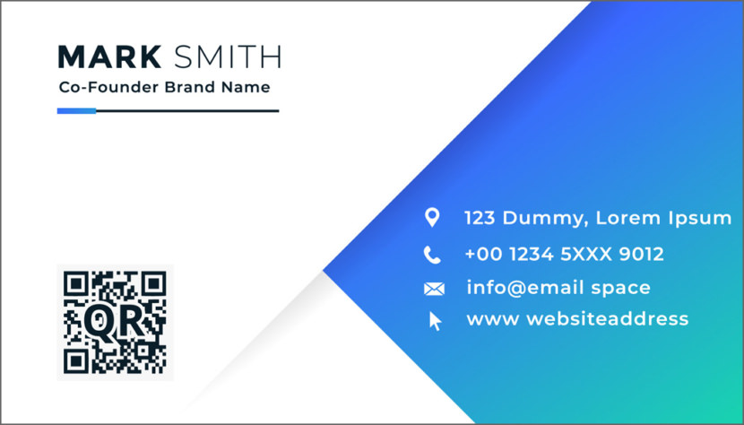 Screenshot of blank Modern Business Card Template