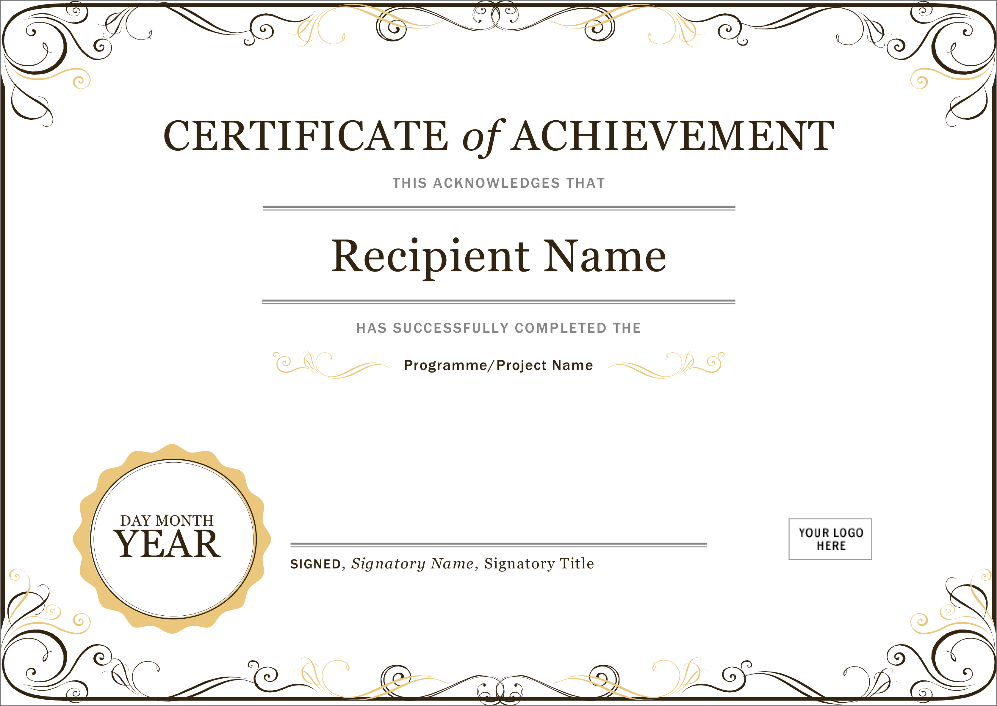 21 Free Creative Blank Certificate Templates In PSD Photoshop In Free Funny Award Certificate Templates For Word