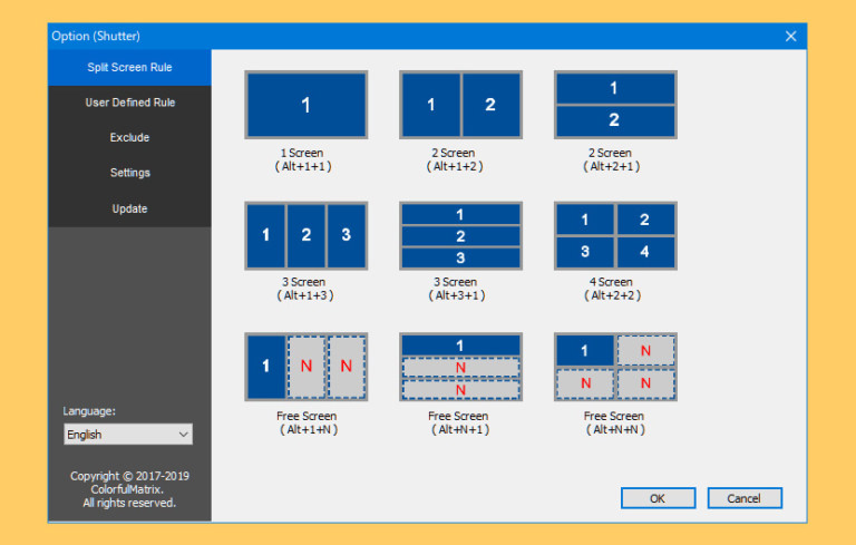 windows screen split into 3