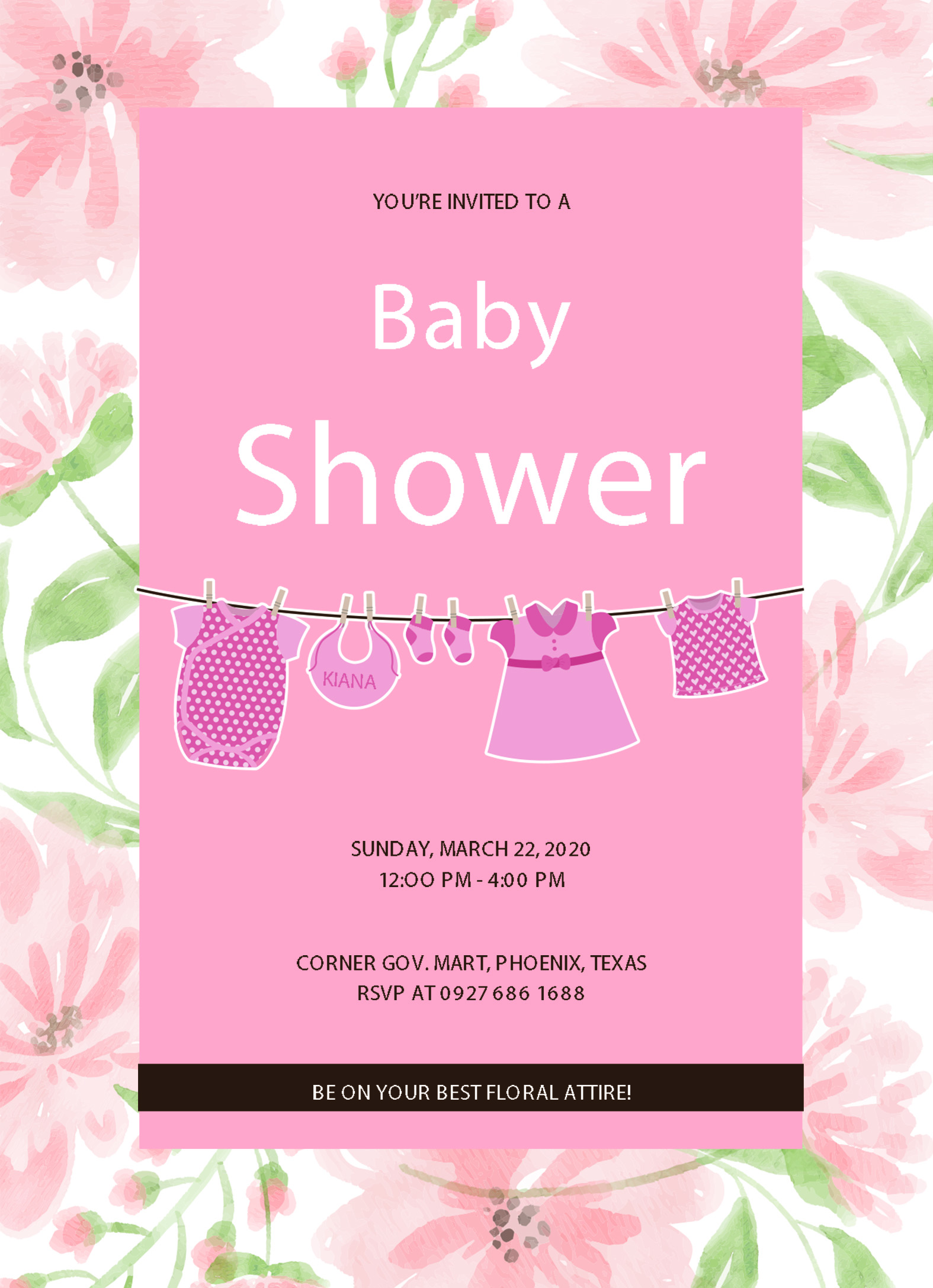 baby shower invitation card design