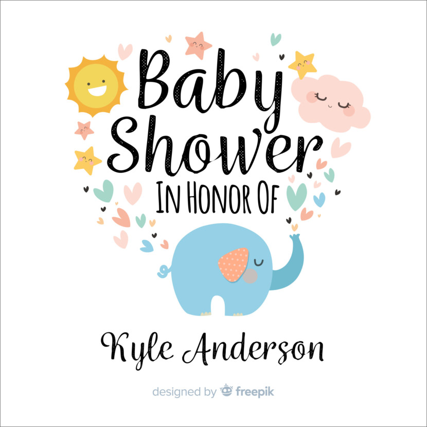 Cute Baby Shower Invitation Template