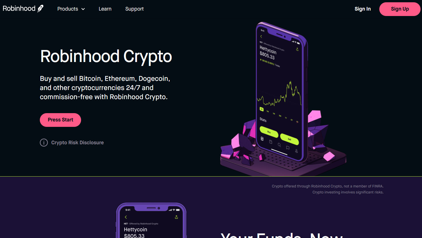 how long does it take to send crypto on robinhood