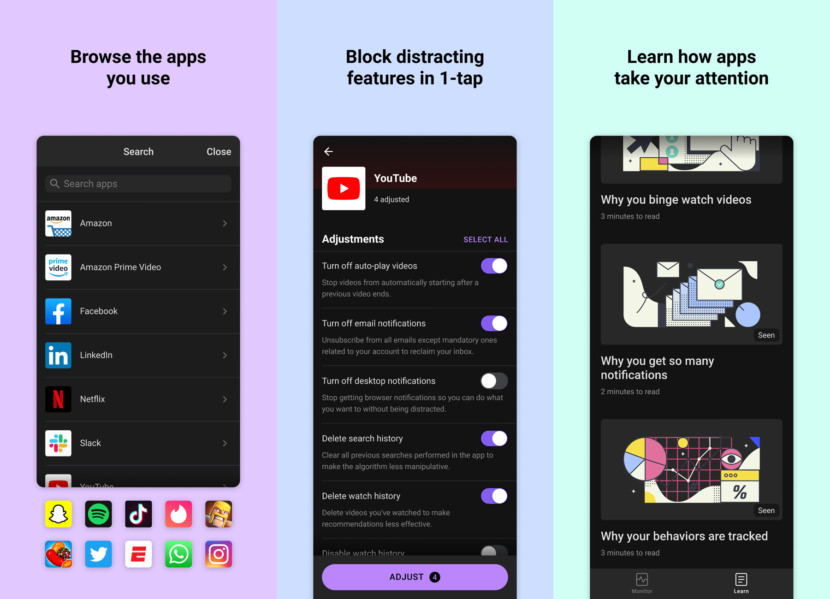 Channel block smartphone apps