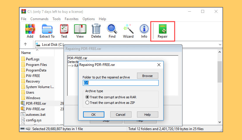 corrupt zip file repair software free download