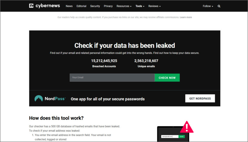 Personal Data Leak Checker