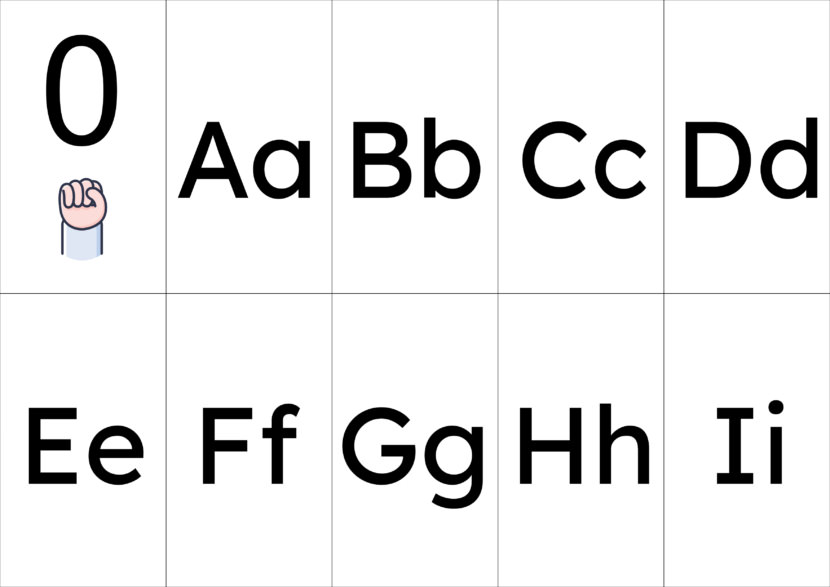 A4 Printable ABC 123 Minimalist Flash Cards alphabets ABC